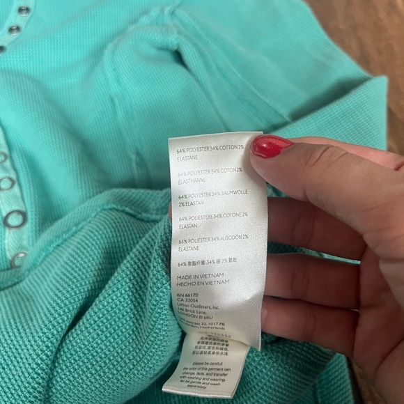 NWOT Free people Nailed It Henley mint XS - Picture 6 of 6